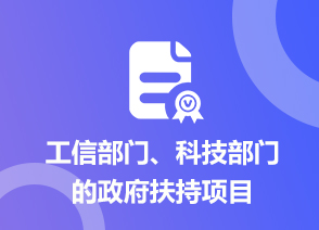 工信部门、科技部门的政府扶持项目